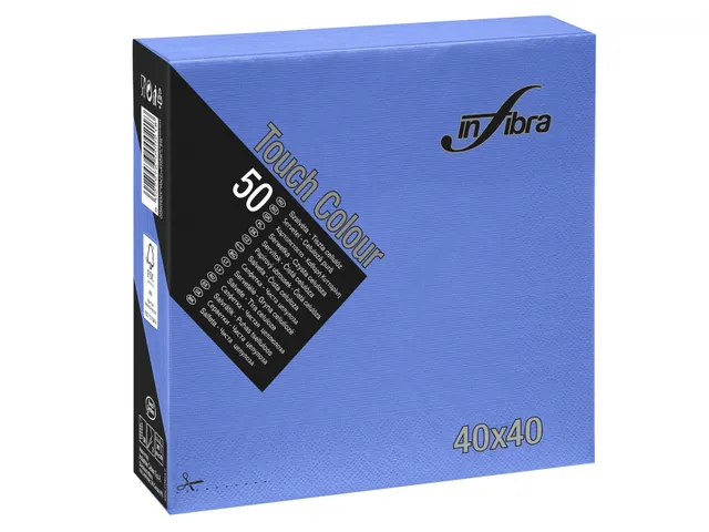 Infibra servet I-0712 40x40cm 1/4 vouw Donker Blauw 1200 Stuks