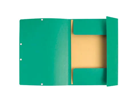 Elastomap 3 kleppen glanskarton 355gm² A4 Groen