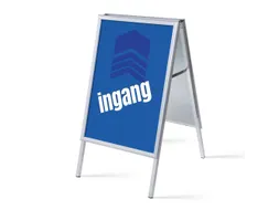 Stoepbord A1 complete set met print "INGANG" Blauw