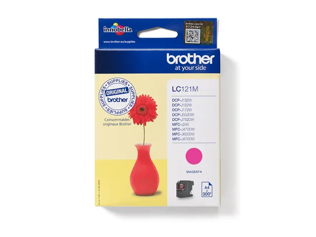 Inktcartridge Brother LC-121M rood