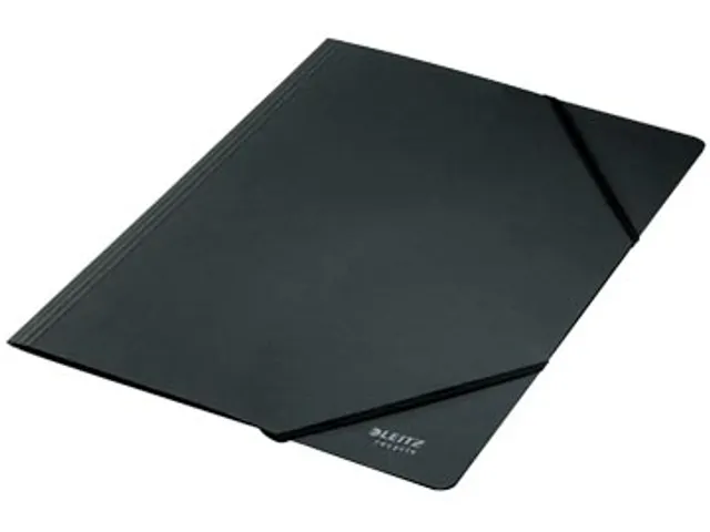 Recycle elastomap zonder kleppen uit karton A4 zwart