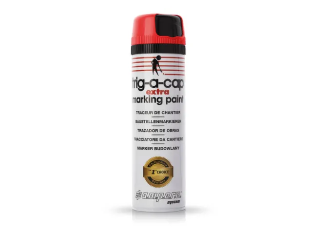 Markeerspray Voor Bouwplaatsen Rood Fluorescerend 500Ml