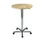 zuilheftafel,HxØ 720-1140x800mm,rond,voetkruis verchroomd,blad esdoor
