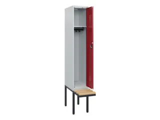 locker met bank,HxBxD 1950x300x815mm,1vak,vak B 300mm,cilinderslot - 1
