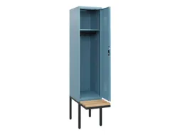 locker met bank,HxBxD 1950x400x815mm,1vak,vak B 400mm,cilinderslot