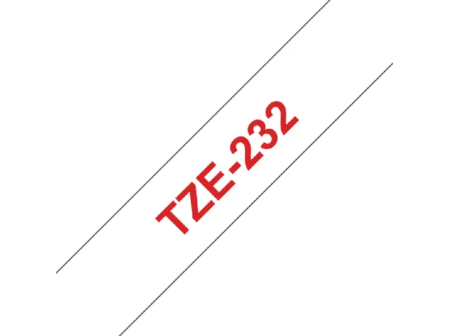 Labeltape Brother P-touch TZe-232 standaard 12mm rood op wit
