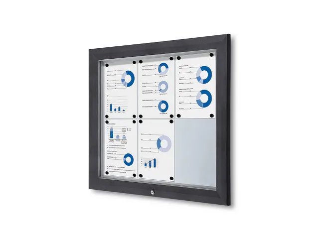Vergrendelbaar vitrine mededelingenbord Outdoor 6xA4 Antraciet