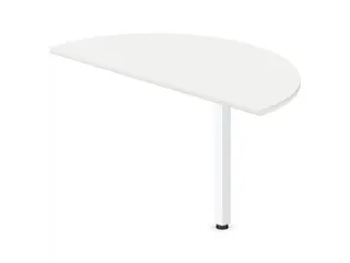 aanbouwtafel,i.h.v.,HxBxD 720-840x1200x600mm,halfrond,Bl-wit - 1