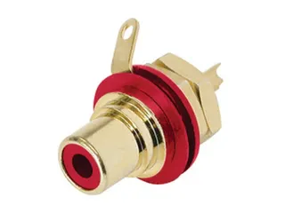 Rean - Phono Chassisdeel (Rca) - Vergulde Contacten - Rood - 1