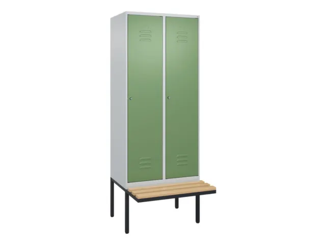 locker met bank,HxBxD 2120x800x815mm,2vak,vak B 400mm,cil.-slot