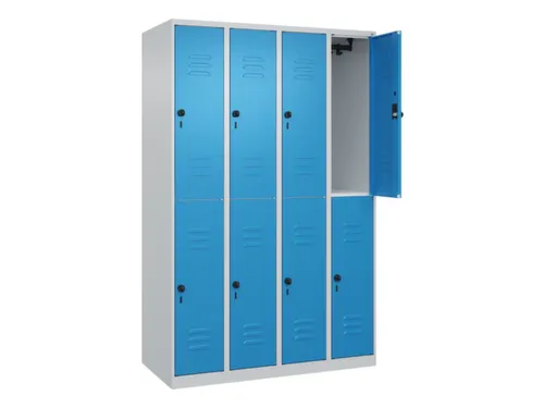 dubbeldekse locker,HxBxD 1850x1200x500mm,4x2vak.,vak B 300mm
