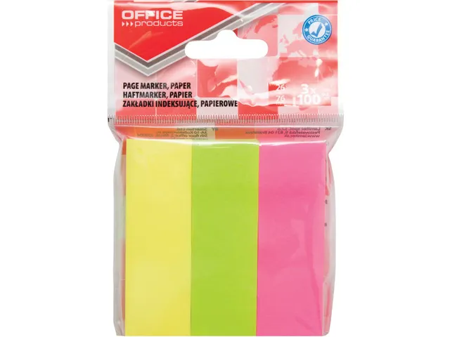 Index 26x76mm Etui 3x100 tabs Kleuren Assorti