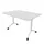 klaptafel,HxBxD 750x1200x700mm,hoekig,T-voet wit,ovale buis,blad wit