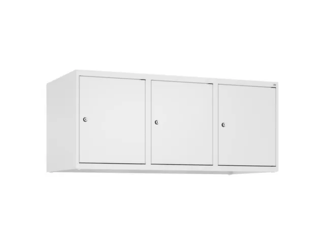opzetkast,v. locker,3vak.,vak B 400mm,HxBxD 500x1200x500mm,vleugeldeur