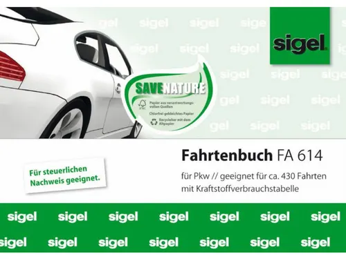 Autologboek voor auto's in het handige formaat A6 liggend, erkend door