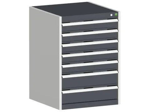 ladekast HxBxD 900x650x525mm 7laden romp RAL7035 front RAL7016