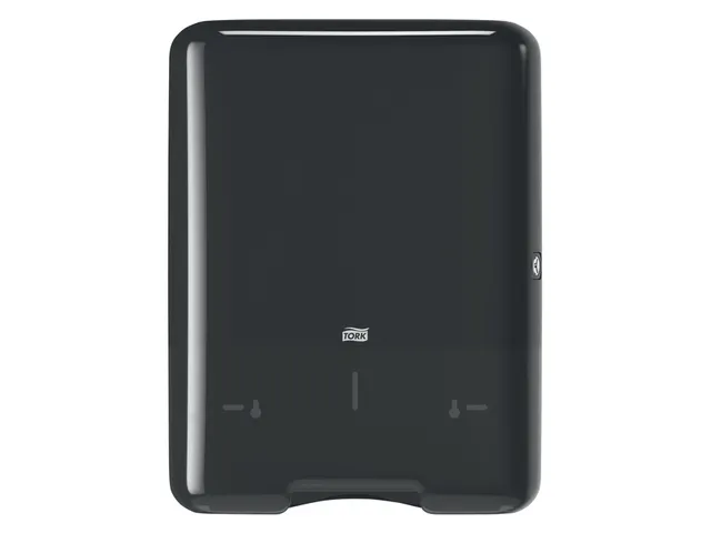 Tork 553008 H3 C-vouw en Z-vouw Handdoek Dispenser Elevation Zwart