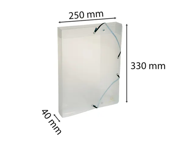 Klasseerdoos CRYSTAL PP rug 40mm transp.