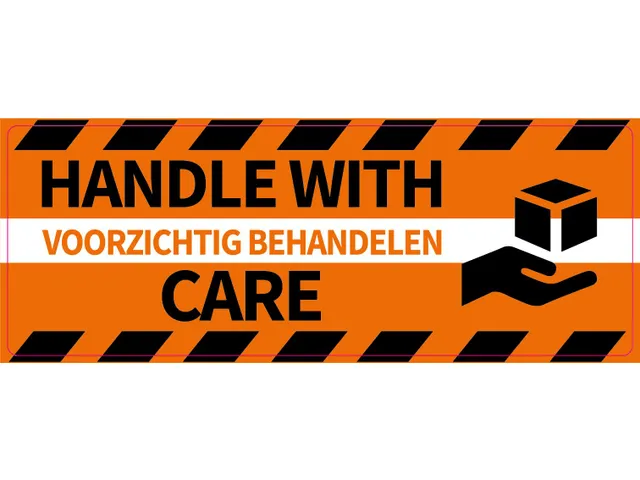 Etiquette d'emballage Handle With care 46x125mm Rouleau de 250 pcs
