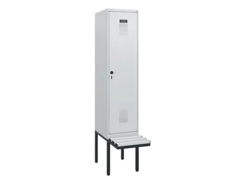 locker met bank,HxBxD 1950x400x815mm,1vak,vak B 400mm,draaigrendel