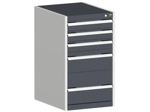 ladekast HxBxD 900x525x525mm 5laden romp RAL7035 front RAL7016