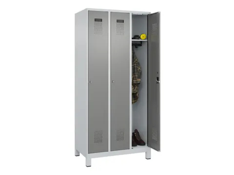 locker,HxBxD 1950x900x500mm,3vak,vak B 300mm,cil.-slot,voeten