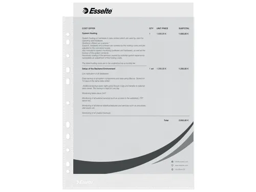 Showtas Esselte 56133 Economy A4 Pp 0.05mm Generfd 11-Gaats