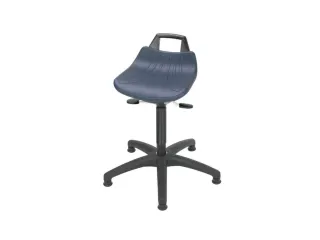 Draaibare Kruk 490-680mm Zitting Pu Blauw Glijders Helling Gasveer - 1