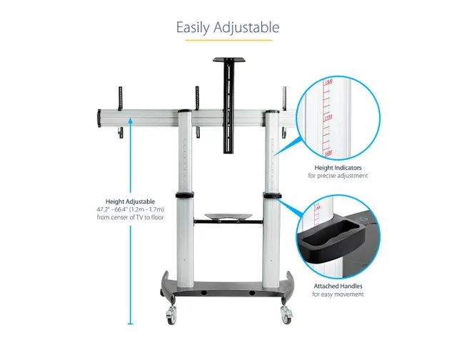 Dual TV Standaard op Wielen voor 37-60 Inch VESA TV's