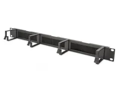 1U-paneel voor kabelbeheer met borstelstrips voor 19'' (483mm) kasten