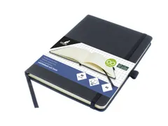 Carnet Kangaro A5 carreaux 5mm PU HC noir