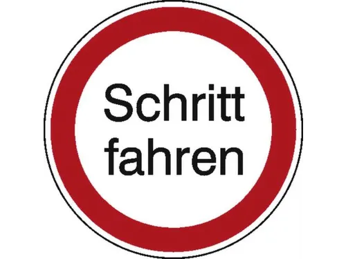 gebodsbord,"Stapvoets rijden",aluminium,Ø 315mm
