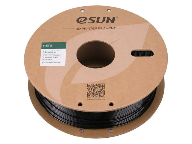 eSUN 3D printer Filament PETG 1,75mm Solide Zwart 1kg