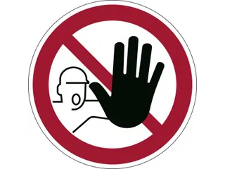 Vloermarkeringssticker Rood Wit Verboden Toegang 430mm - 1