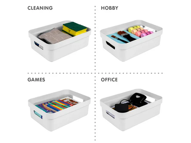 Sigma Home opbergbox 9L wit - 35x24,6x12,2cm
