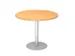 vergadertafel,HxØ 745x1000mm,rond,schotelvoet zilverkleurig,ronde bui