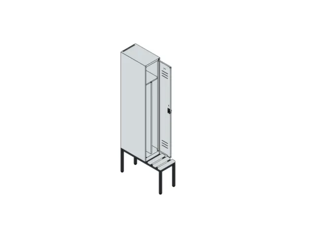 locker voor scheiding van kleding,HxBxD 2120x300x815mm,1vak