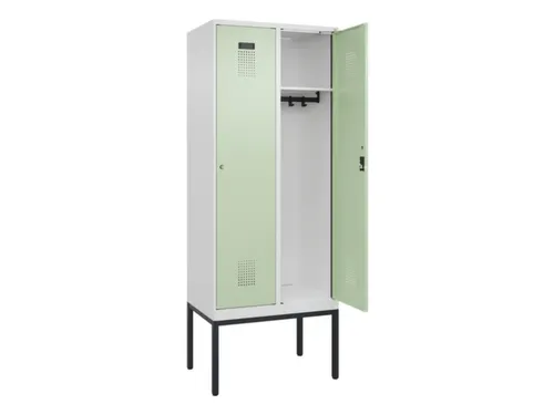 locker,HxBxD 2120x800x500mm,2vak,vak B 400mm,cil.-slot,voetonderstel