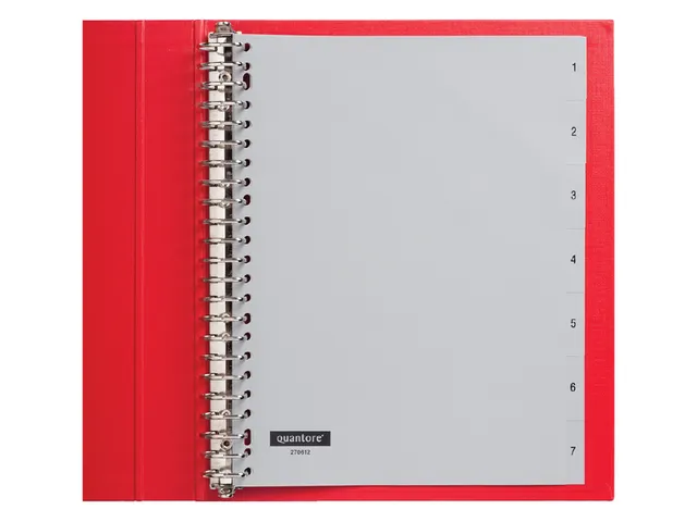 Tabbladen Quantore A4 23-Gaats 1-7 Genummerd Grijs Pp