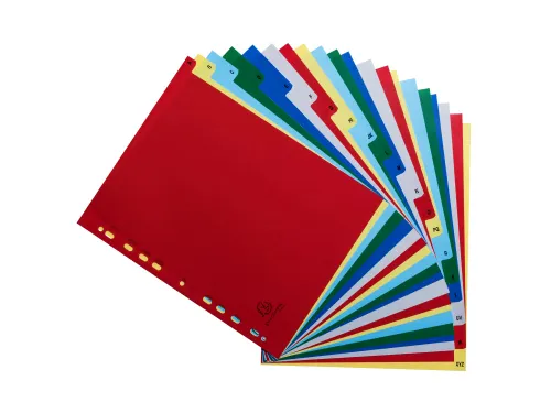 Bedrukte tabbladen alfabetisch PP 12/100ste 20-delig A4 Maxi Assorti