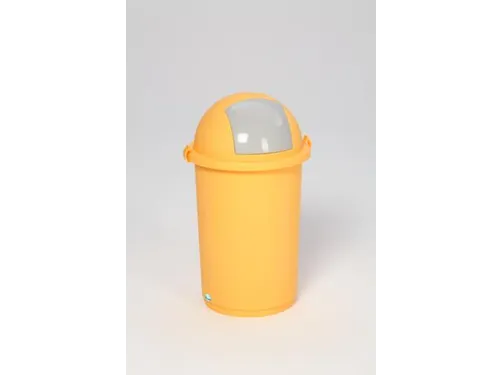 Afvalverzamelaar Kunststof 50 Liter 760x410mm Inworpklep Zilver