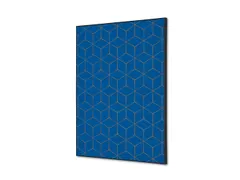 Wanddecoratie Textiel Set A2 Hexagon Blauw-Bruin