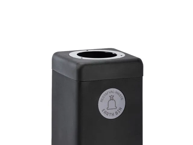 Afvalbak 60 liter EarthBin grijs zwart