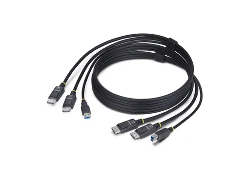 StarTech.com 1,8m Dual DisplayPort en USB 5Gbps KVM Kabel 4K