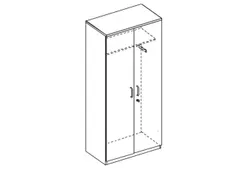 kantoorkast,HxBxD 1895x800x445mm,Bl-wit