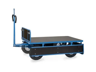 Handtrekwagen 6455PZ 750kg 1540x840mm hout polyurethaan trekoog - 4