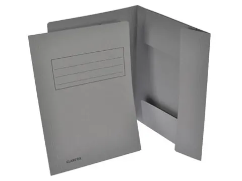 Dossiermap 3 Kleppen Grijs A4 250 Gram