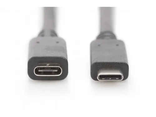 USB Type-C verlengkabel Type C St/Bu 2m 3A 480MB Versie 2.0 Zwart