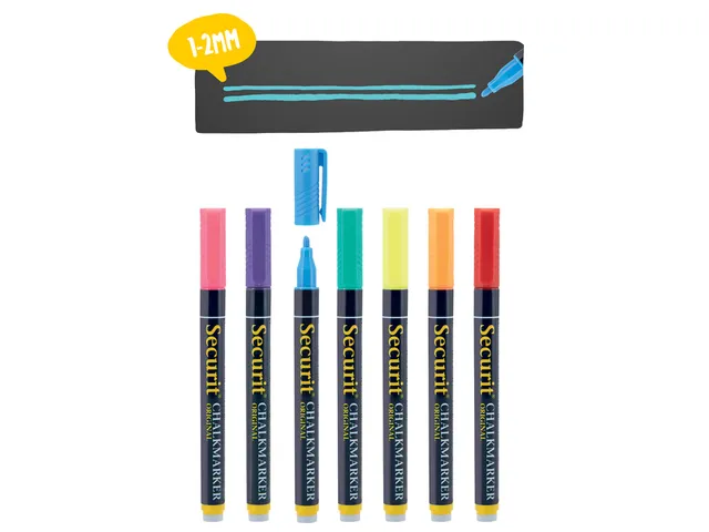 Krijtstift Securit Sma-100 Rond 1-2mm Assorti 7 Stuks