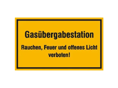 aanwijzingsbord,Gasuitgifteplek,PVC,om te verlijmen,HxB 150x250mm
